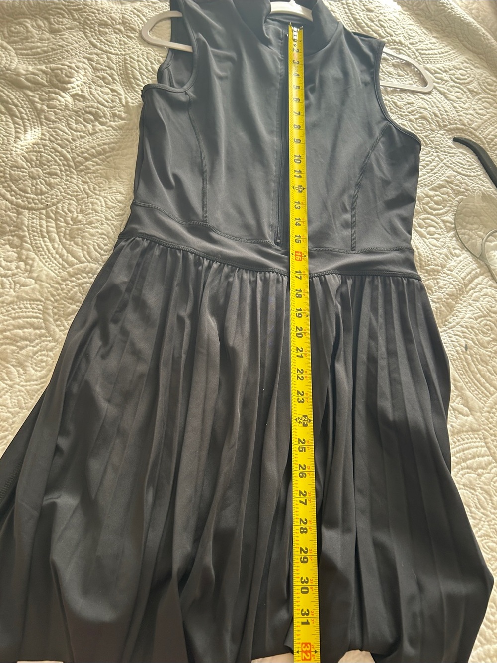 JustFab Black Sleeveless Pleated Sport Dress - Picture 12 of 12